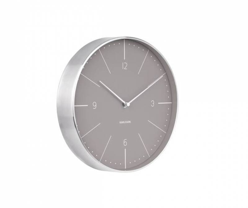 Horloge Karlsson fond gris 27.5 cm